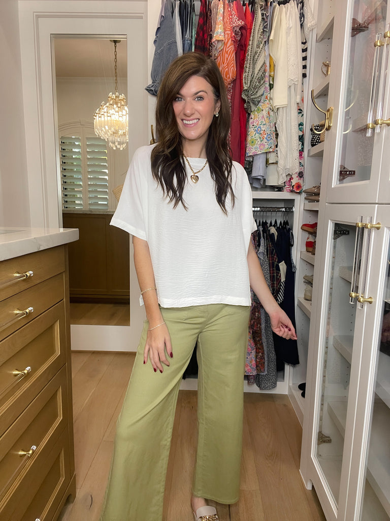 Simply Stated Tee in Off White