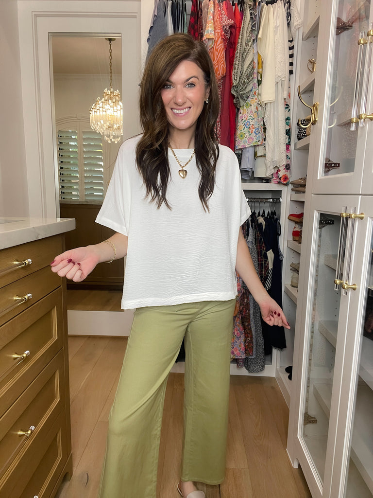 Simply Stated Tee in Off White