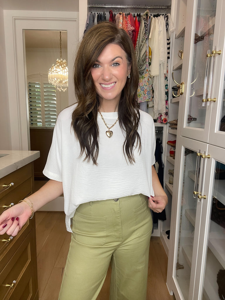 Simply Stated Tee in Off White