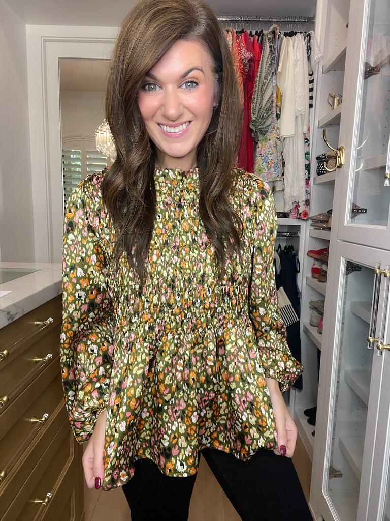 Autumn Muse Smocked Top