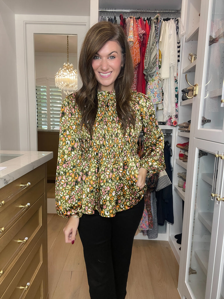 Autumn Muse Smocked Top