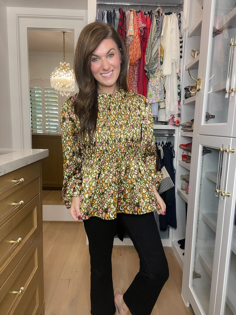 Autumn Muse Smocked Top