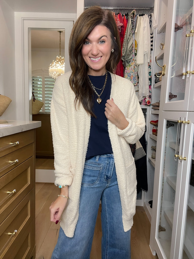 Time to Smile Cardigan in Natural