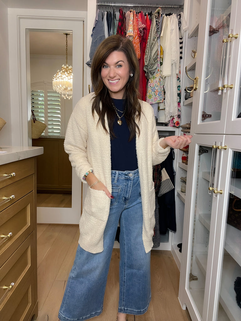 Time to Smile Cardigan in Natural