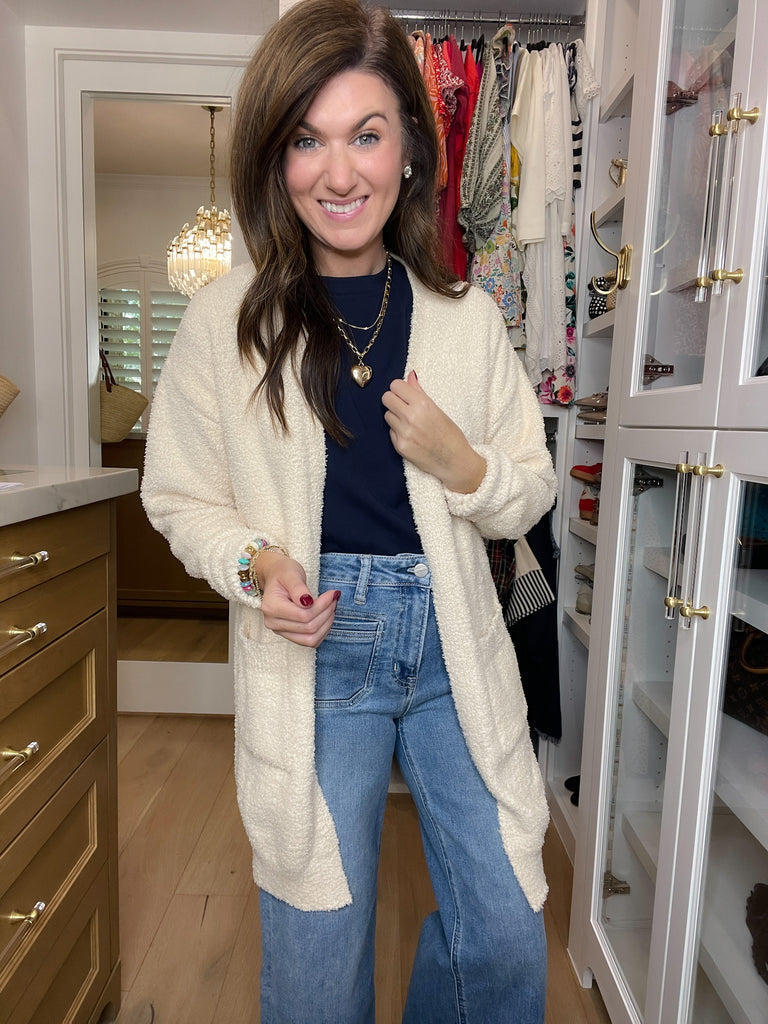 Time to Smile Cardigan in Natural