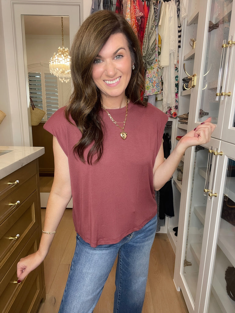 Style Staple Top in Faded Merlot