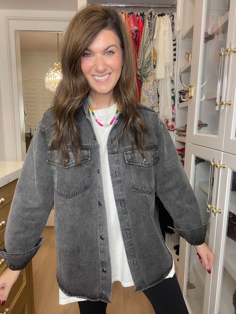 Levelland Denim Jacket in Charcoal