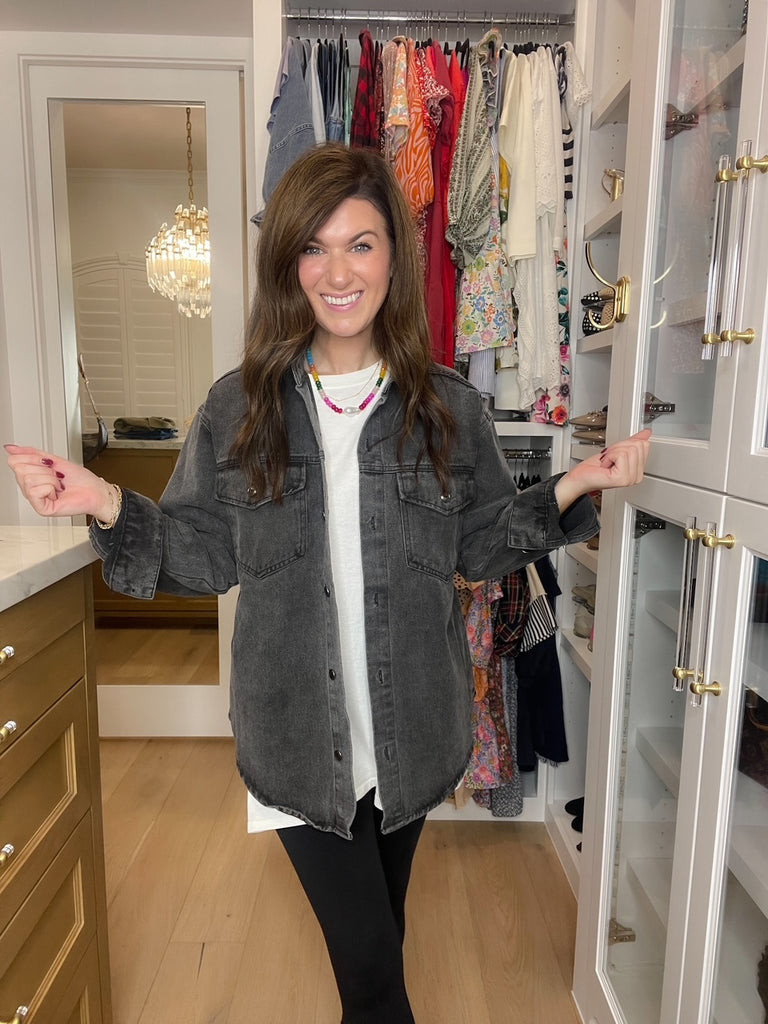 Levelland Denim Jacket in Charcoal