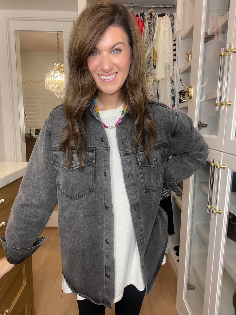 Levelland Denim Jacket in Charcoal