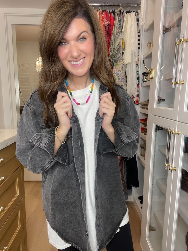 Levelland Denim Jacket in Charcoal