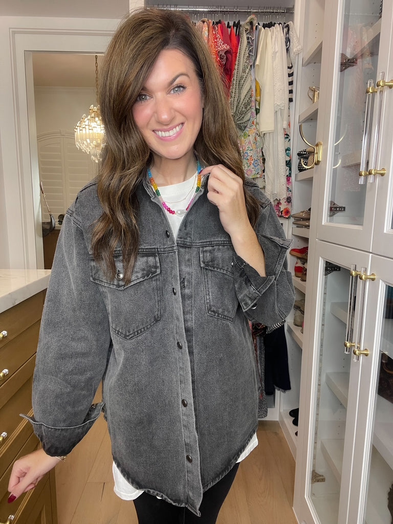 Levelland Denim Jacket in Charcoal