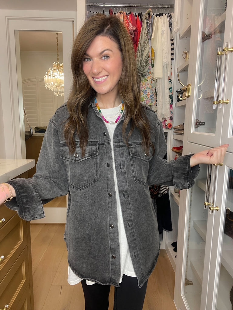 Levelland Denim Jacket in Charcoal