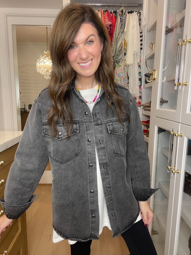 Levelland Denim Jacket in Charcoal