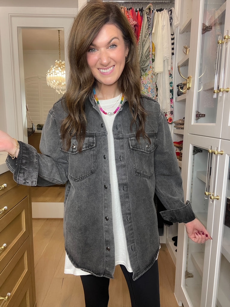 Levelland Denim Jacket in Charcoal