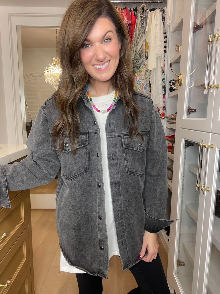 Levelland Denim Jacket in Charcoal