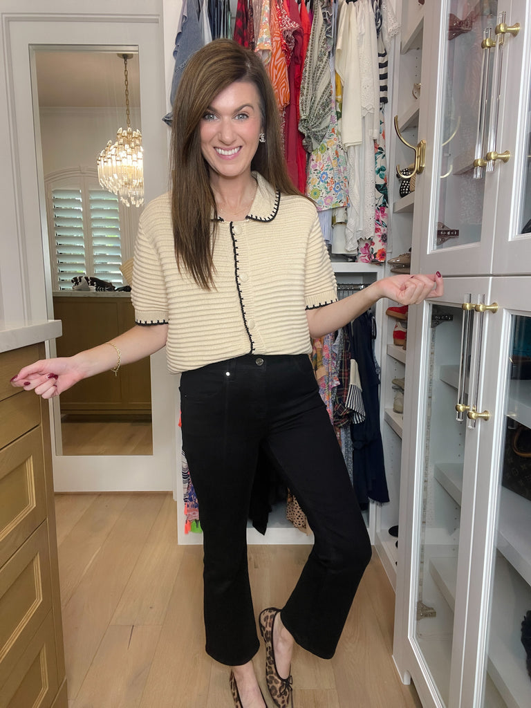 Risen Jett Tummy Control Cropped Black Jeans