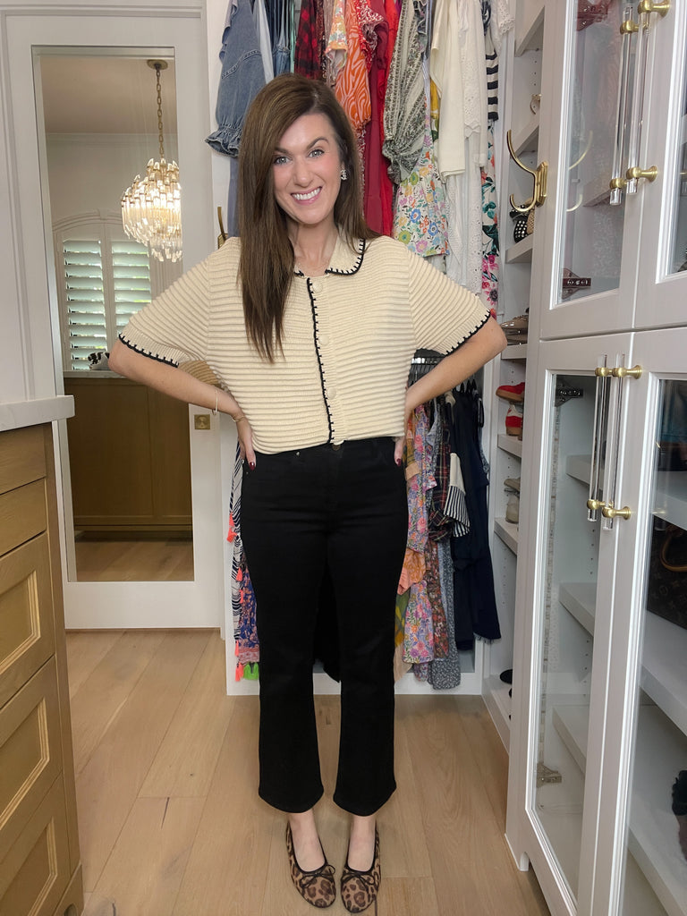 Risen Jett Tummy Control Cropped Black Jeans