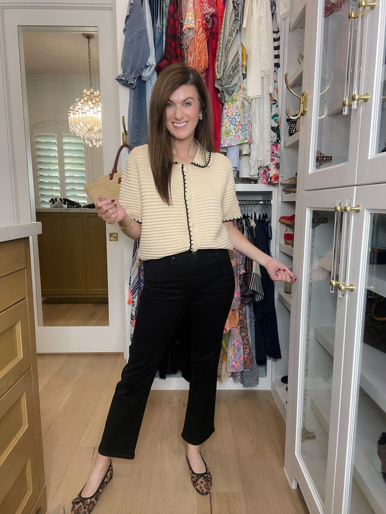 Risen Jett Tummy Control Cropped Black Jeans