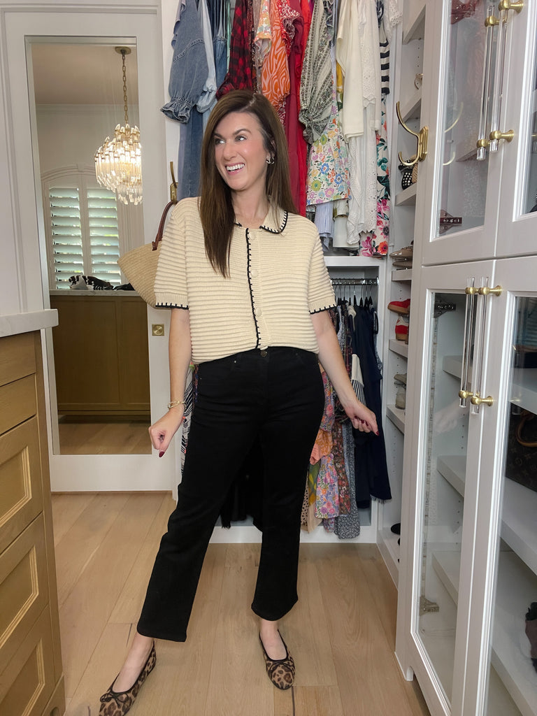 Risen Jett Tummy Control Cropped Black Jeans