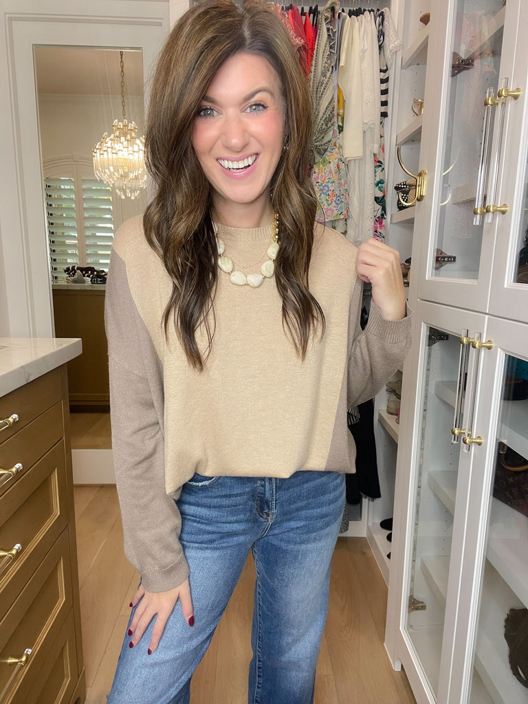 Neutral Horizon Sweater