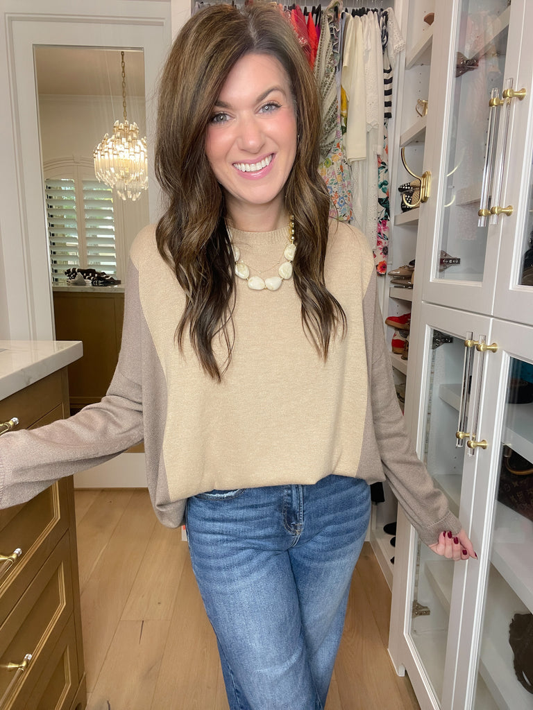 Neutral Horizon Sweater