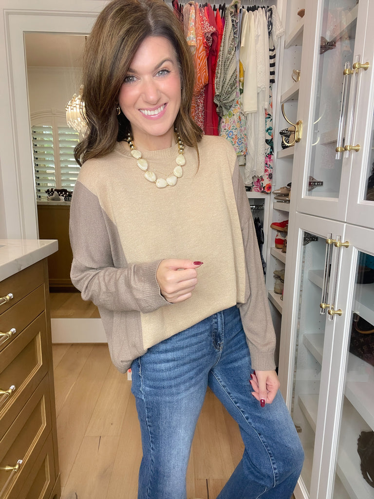 Neutral Horizon Sweater