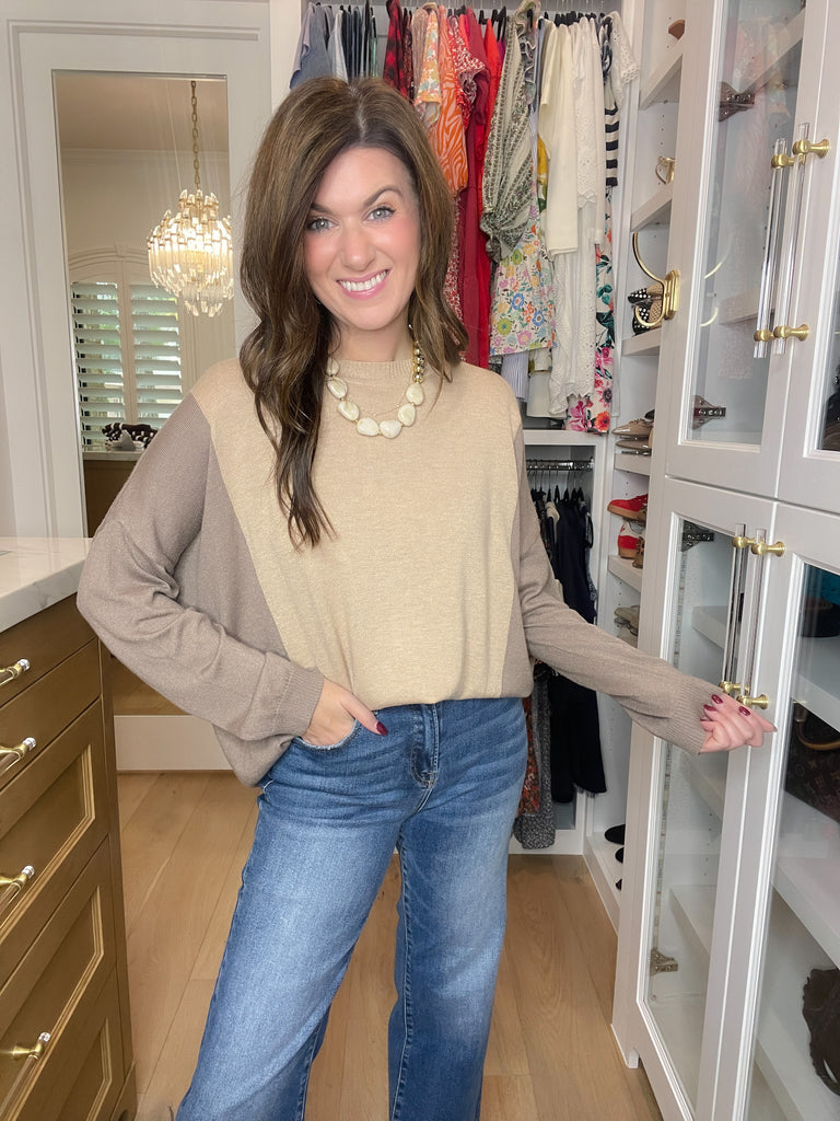 Neutral Horizon Sweater