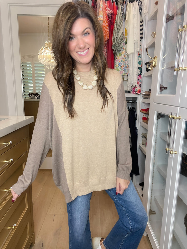 Neutral Horizon Sweater