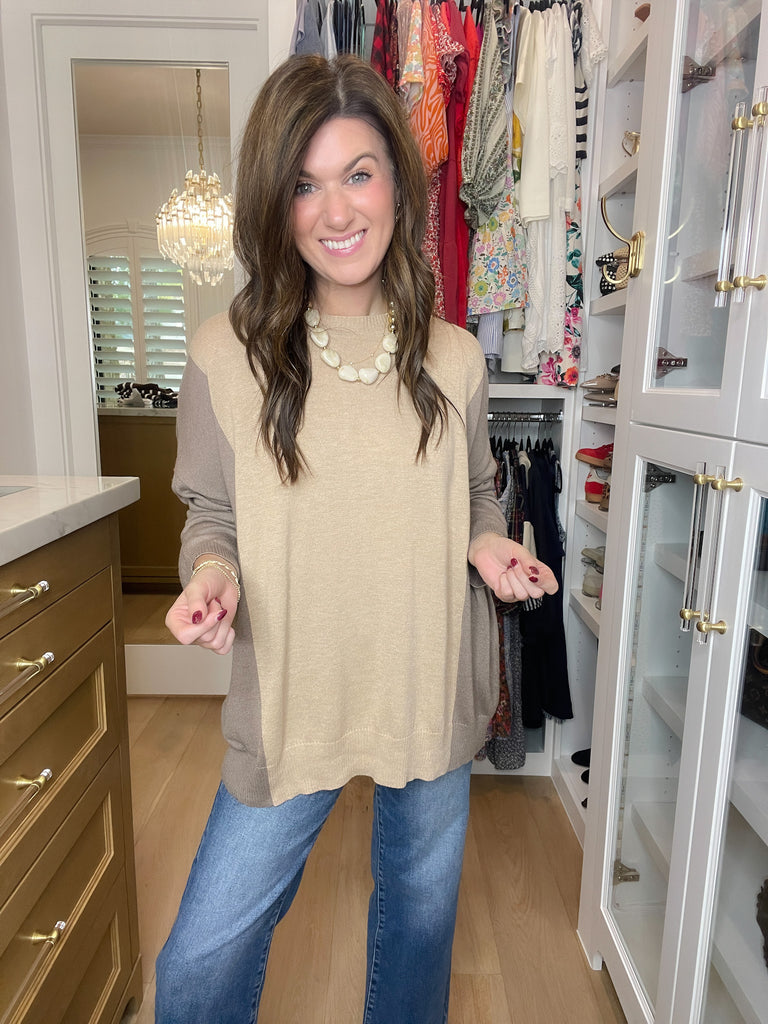 Neutral Horizon Sweater