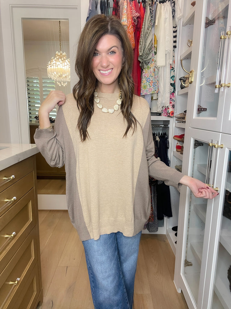 Neutral Horizon Sweater