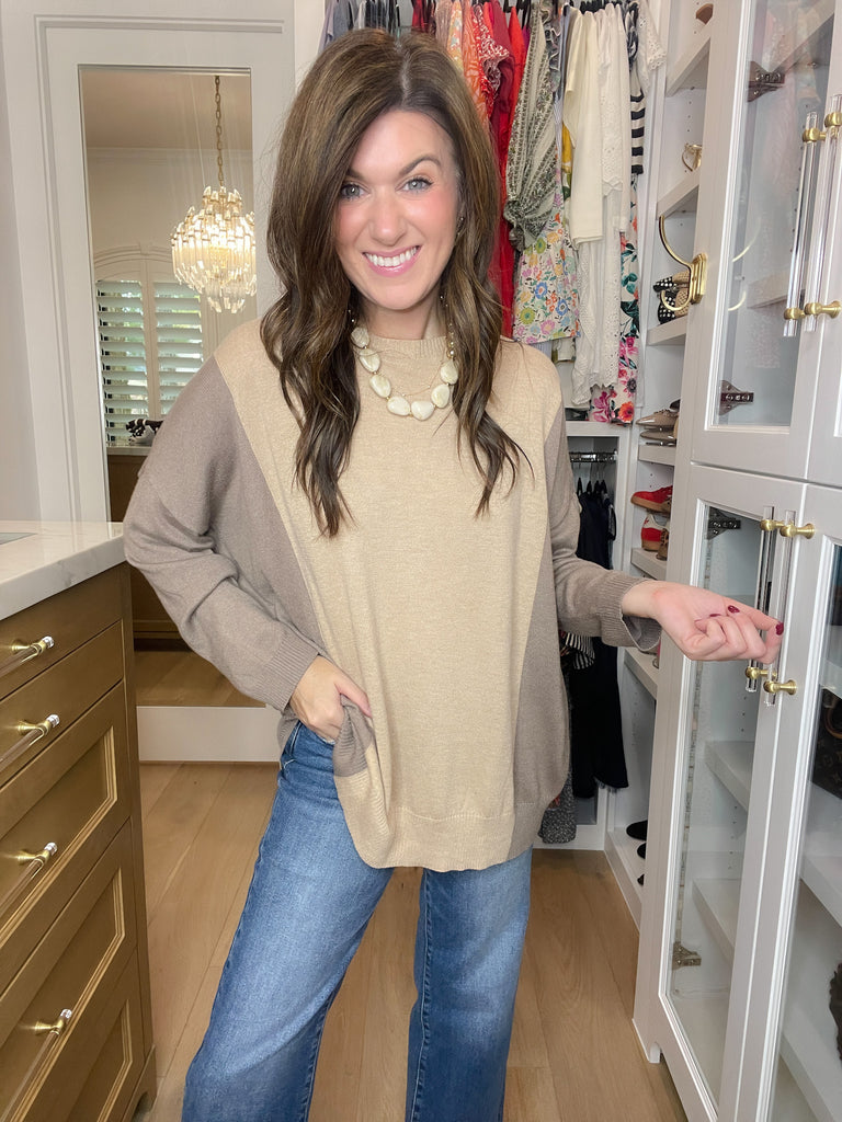 Neutral Horizon Sweater