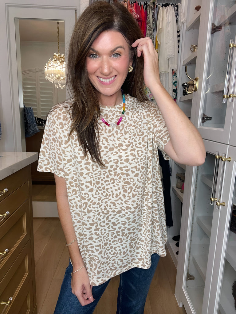 Carefree Spots Tee in Tan