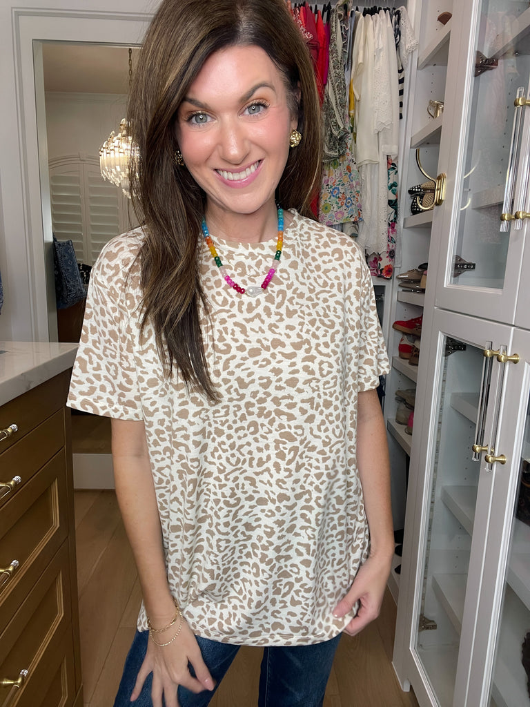 Carefree Spots Tee in Tan