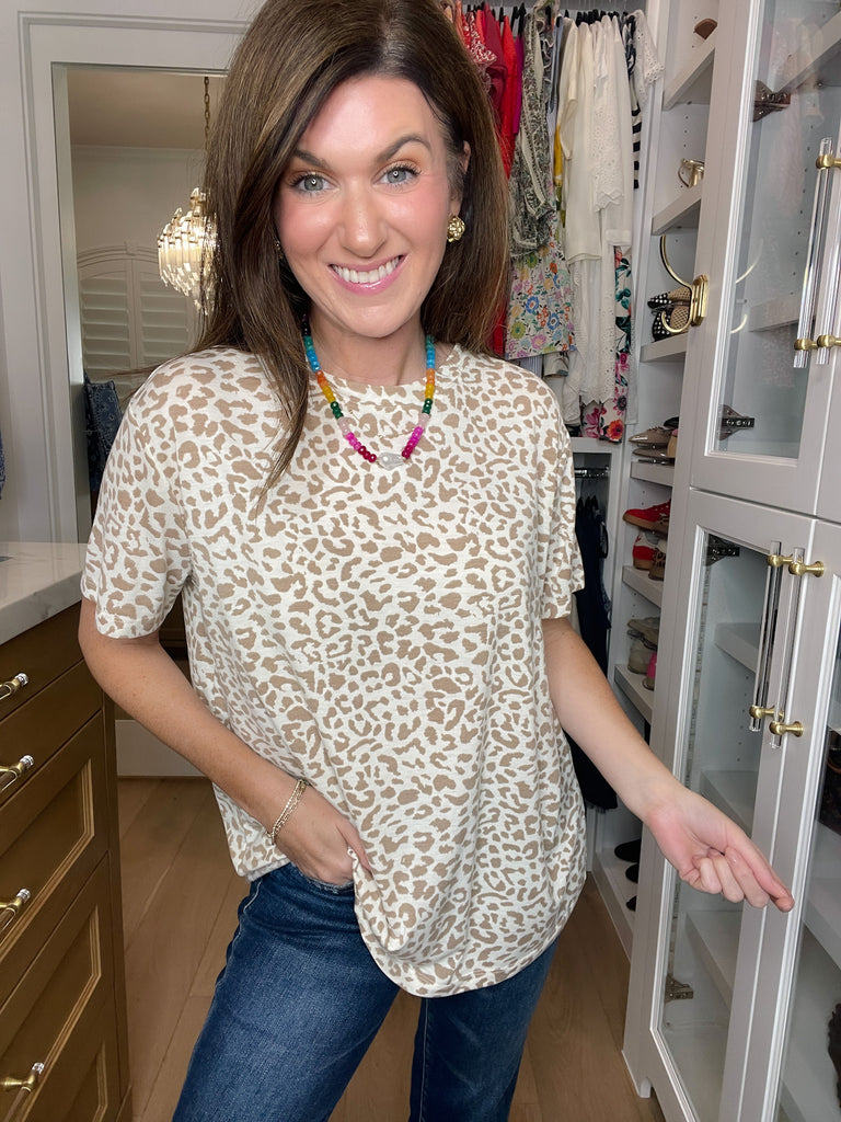 Carefree Spots Tee in Tan