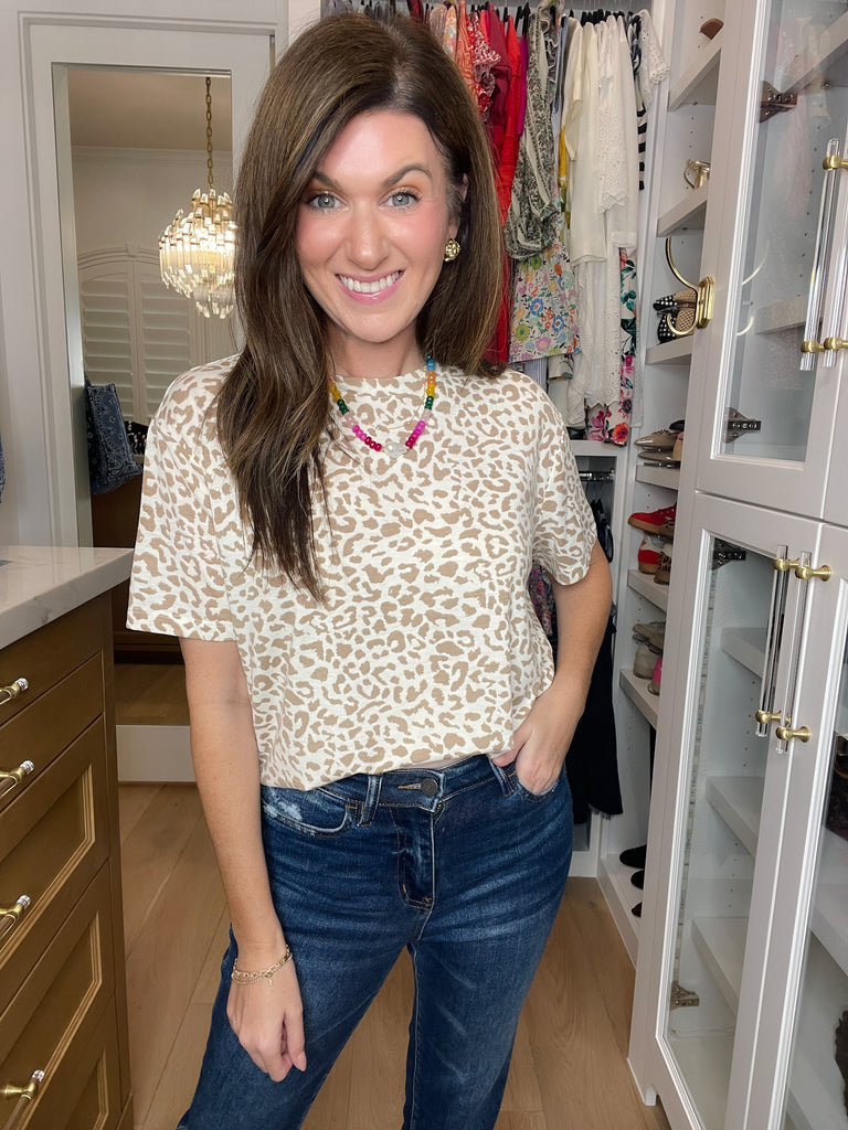 Carefree Spots Tee in Tan