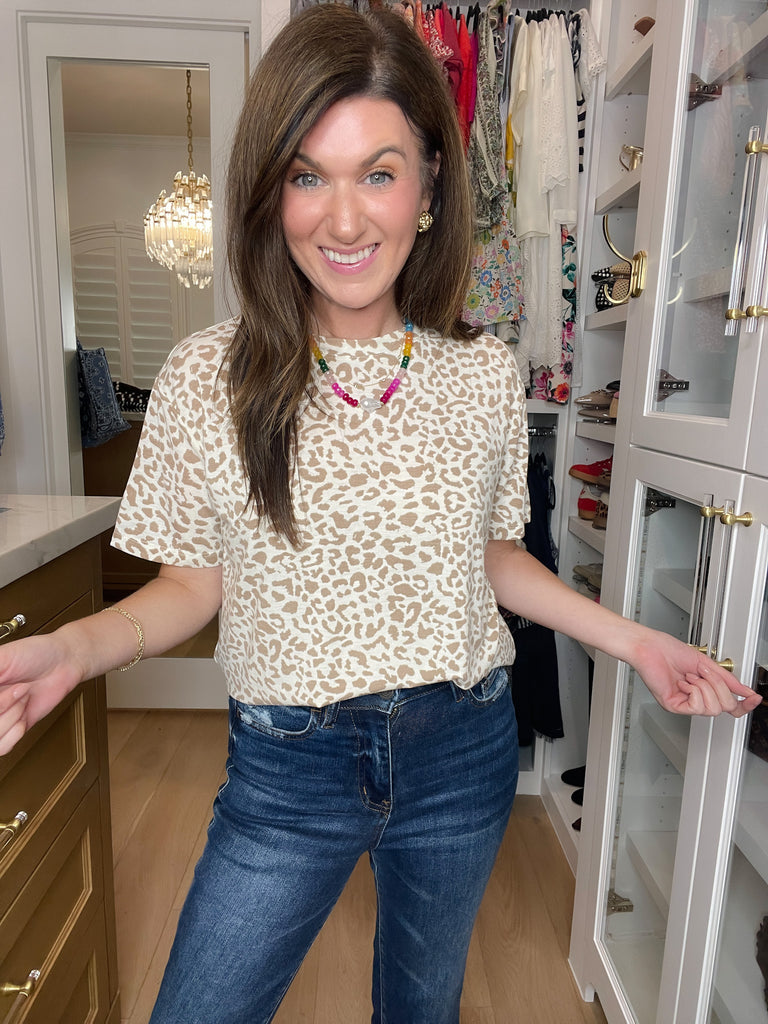 Carefree Spots Tee in Tan