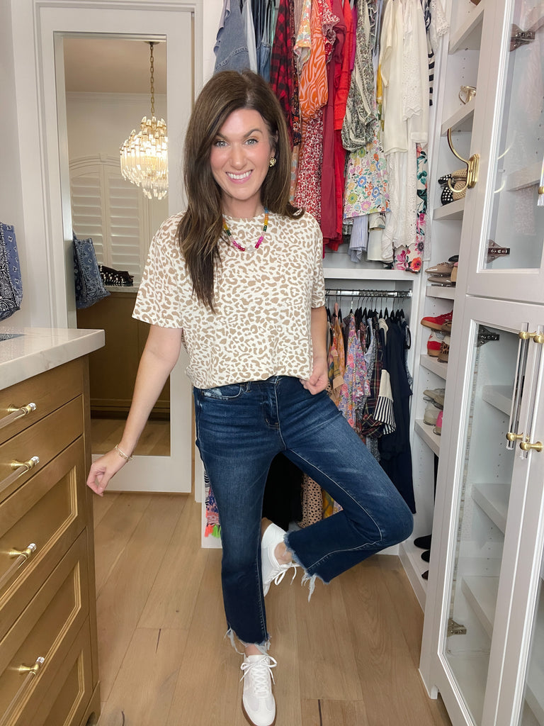 Carefree Spots Tee in Tan