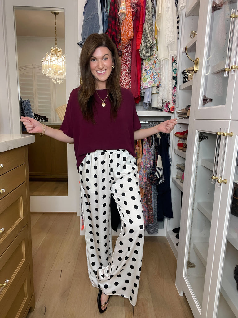 Dot the Town Wide Leg Pants