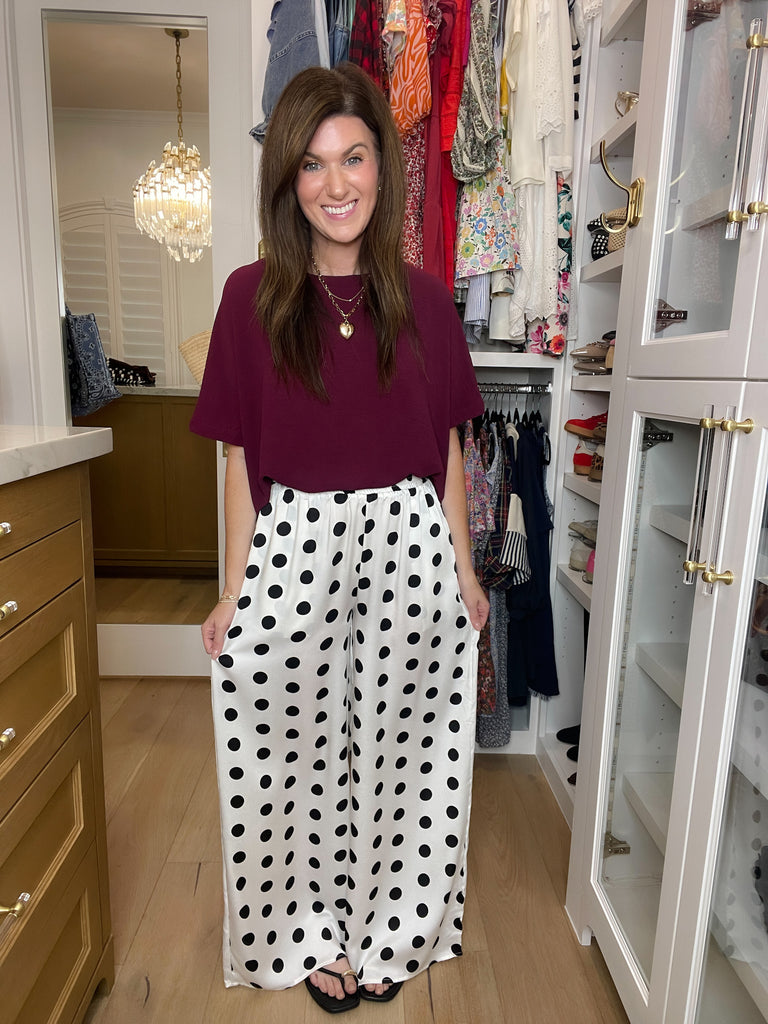 Dot the Town Wide Leg Pants