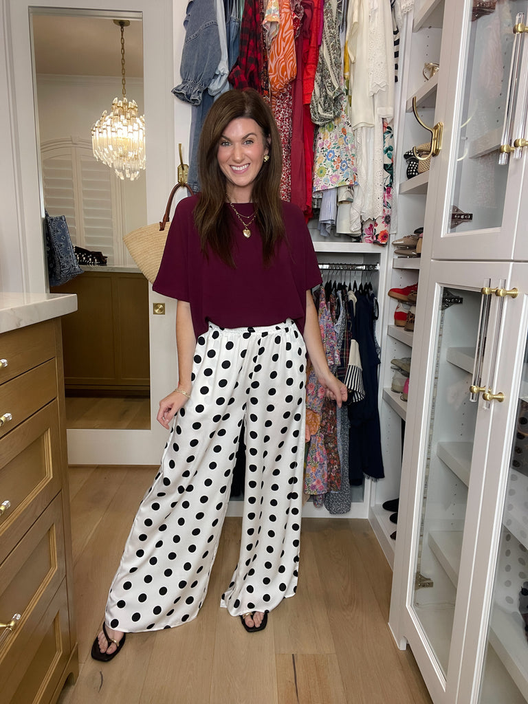 Dot the Town Wide Leg Pants