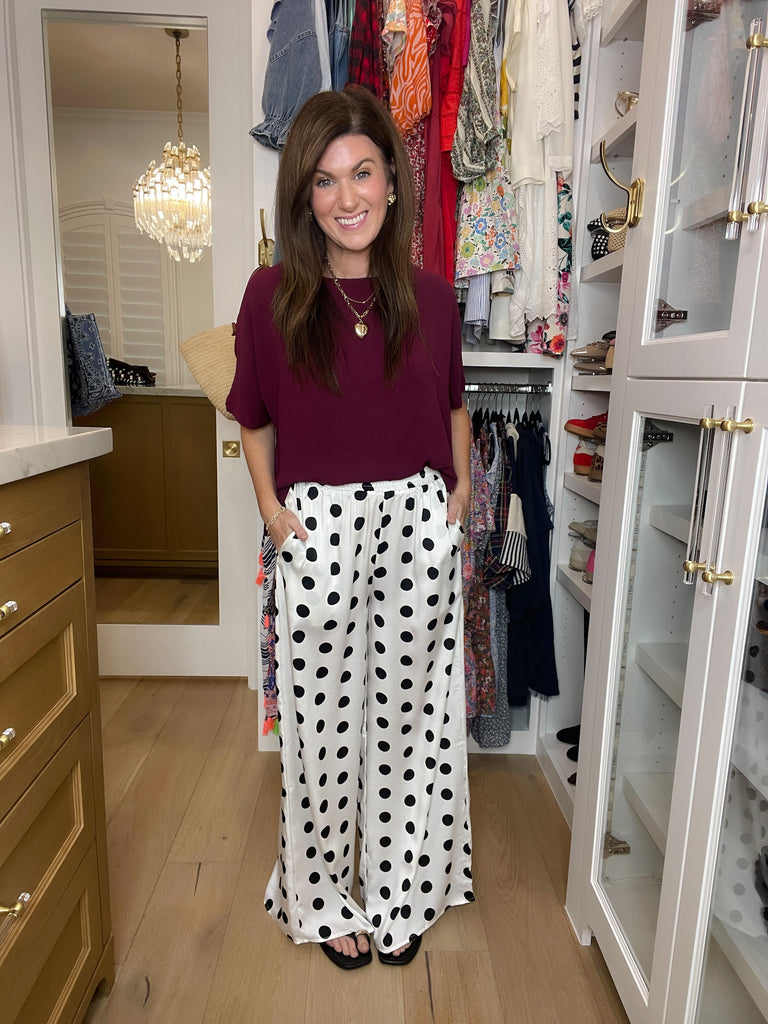 Dot the Town Wide Leg Pants