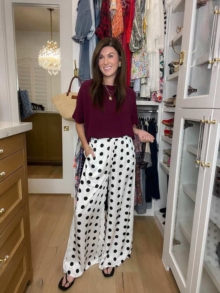 Dot the Town Wide Leg Pants