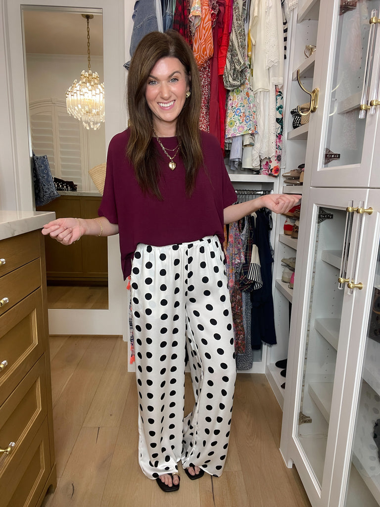 Dot the Town Wide Leg Pants