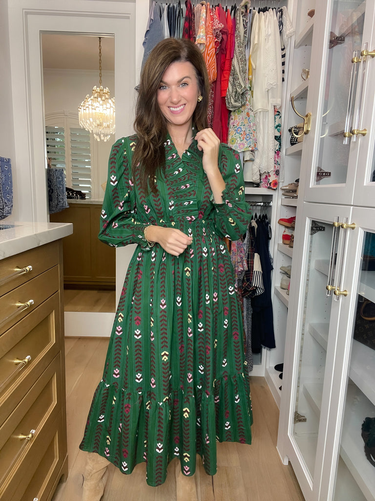 Ever After Midi Dress in Hunter Green
