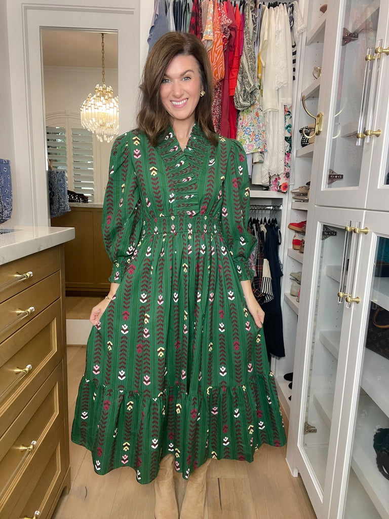 Ever After Midi Dress in Hunter Green