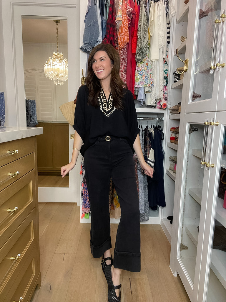 Camden Cuffed Jeans in Black