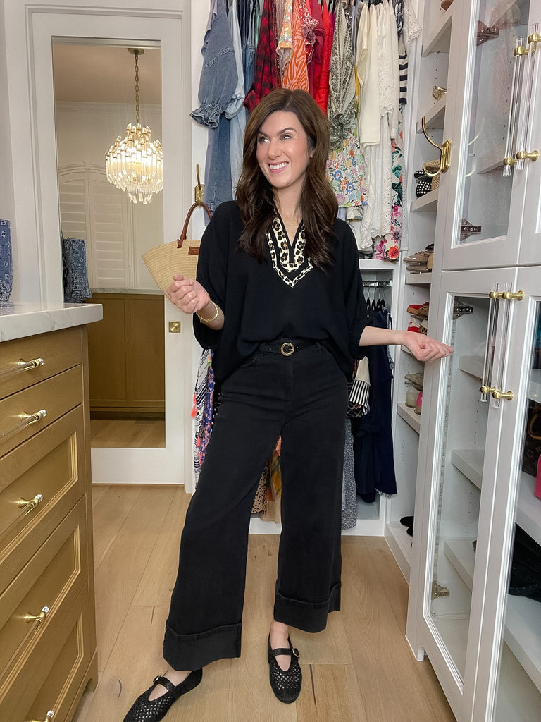 Camden Cuffed Jeans in Black