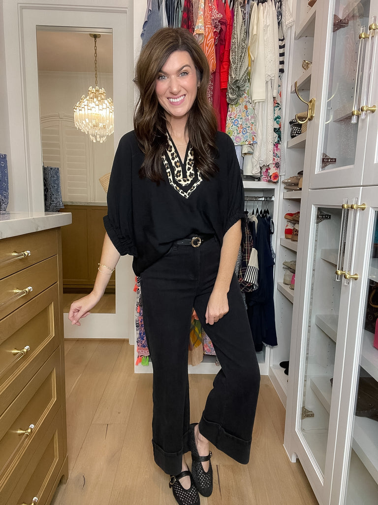 Camden Cuffed Jeans in Black