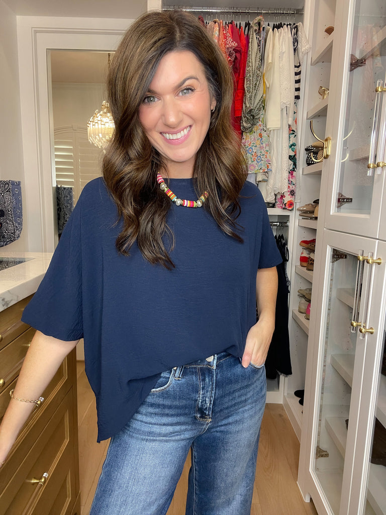 Simply Stated Tee in Navy