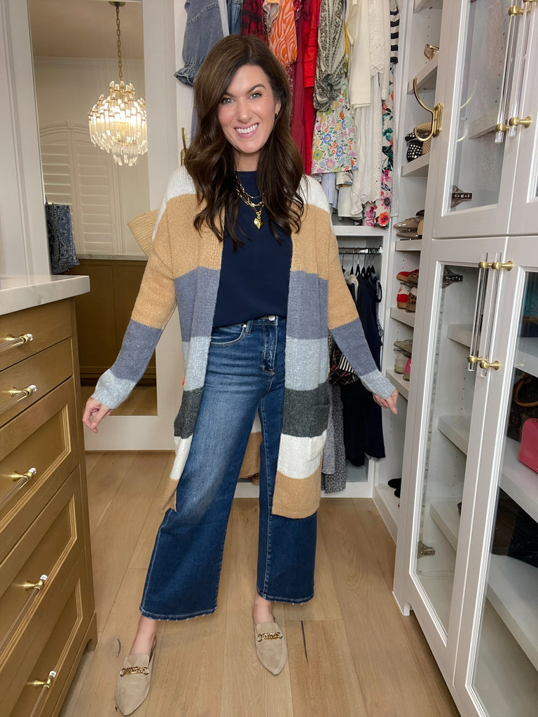 Cozy Vibes Color Block Cardigan